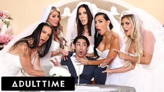 Μεγάλες νύφες του Μιλφ με τρελές ανάποδες συμμορίες διδάσκουν τον διοργανωτή γάμων με χοντρή ουρά